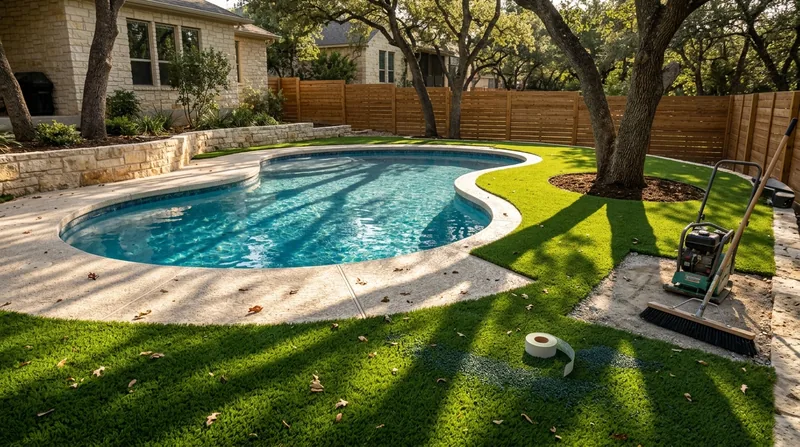Pool Surround Turf Austin